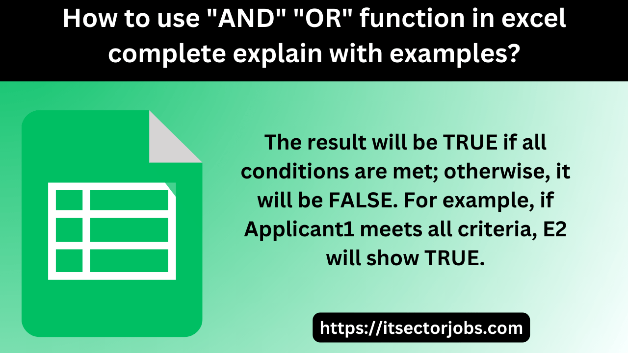 AND + OR function in excel
